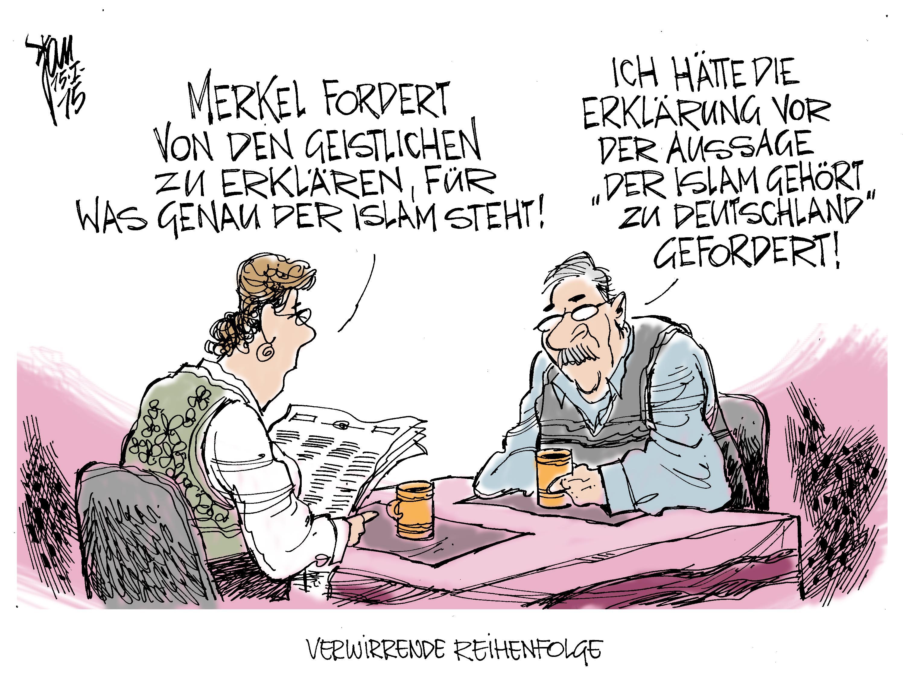 Aktuelle Karikaturen Islam in Deutschland