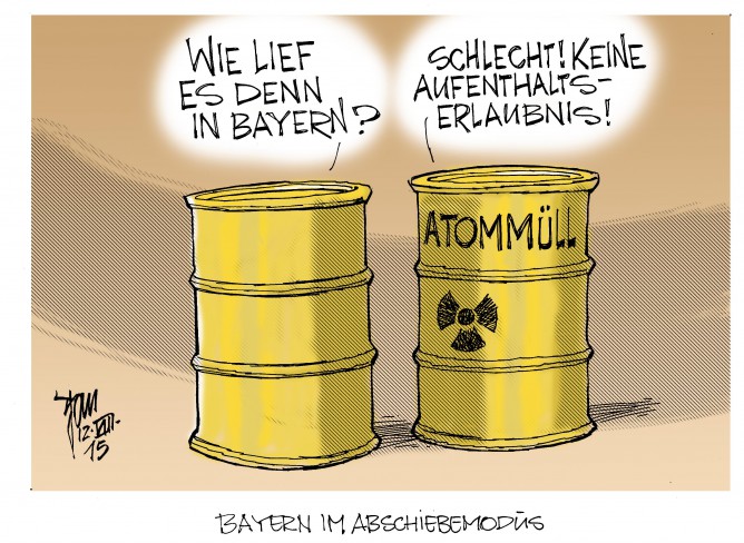 Aktuelle Karikaturen Atommüll