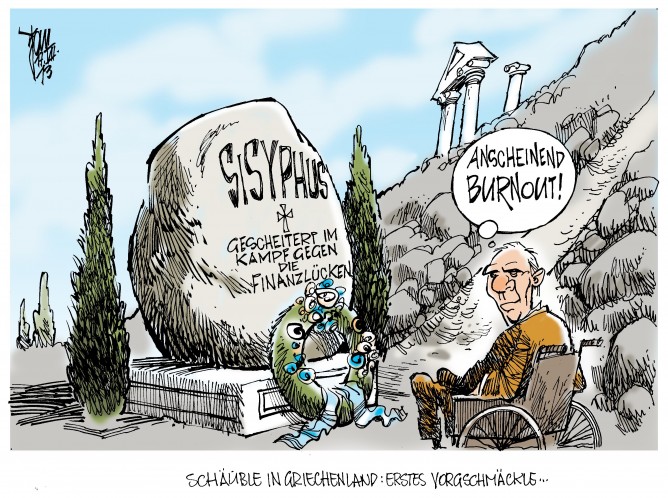 Euro-Krise: Griechenland benötigt ein neues Hilfspaket. Schäuble reist nach Athen. 
