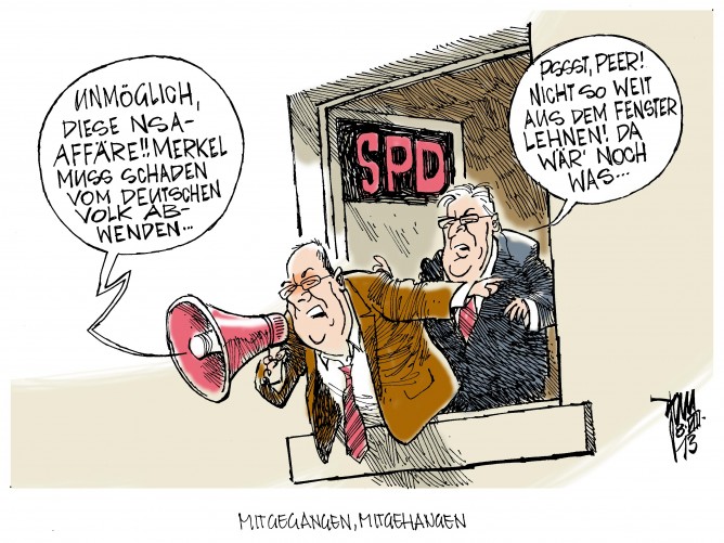 NSA-Affäre: Linke fordert von SPD und Steinmeier Offenbarungseid in Sachen Spähaffäre. Steinmeier habe angeblich die Grundsatzentscheidung pro NSA getroffen.